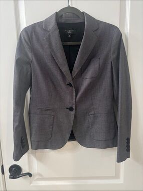 Talbots Women's Charcoal Gray Two-Button Blazer